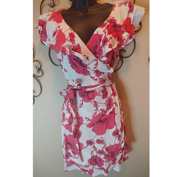 Free People Cream Combo dress red cream Medium - Picture 2 of 5